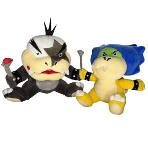 2X Super Mario Bros Koopalings Ludwig von & Morton Koopa Jr. Plush Toy Bowser 8"